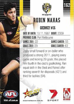 2012 Select AFL Champions #162 Robin Nahas Back